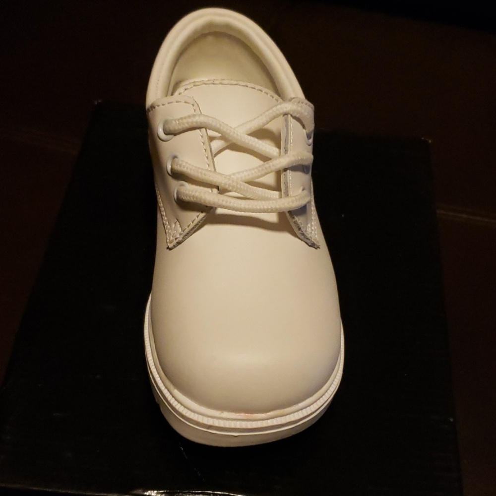 Boys White Lace Up